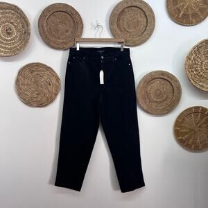 NEW Universal Standard Cassidy Straight Leg High Rise Corduroy Pants 12 Black